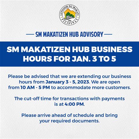 sm makatizen hub|SM Makatizen Hub to extend business hours starting Jan. 3.